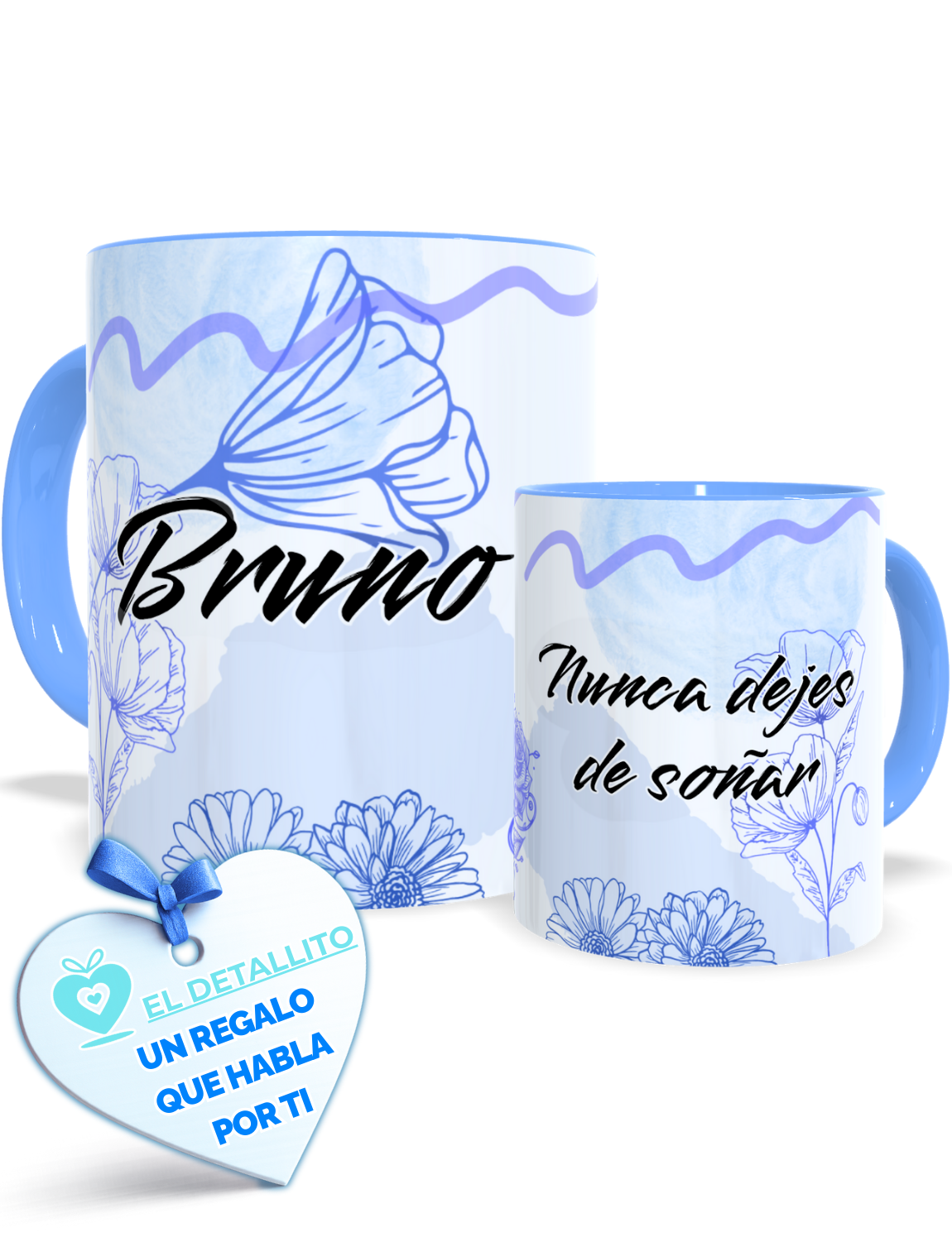 Taza personalizada floral – Un detalle que habla por ti