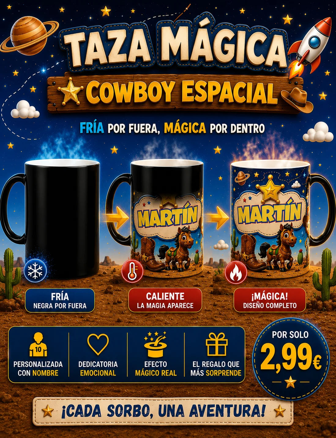 Taza personalizada Toy Story con nombre y dedicatoria 5