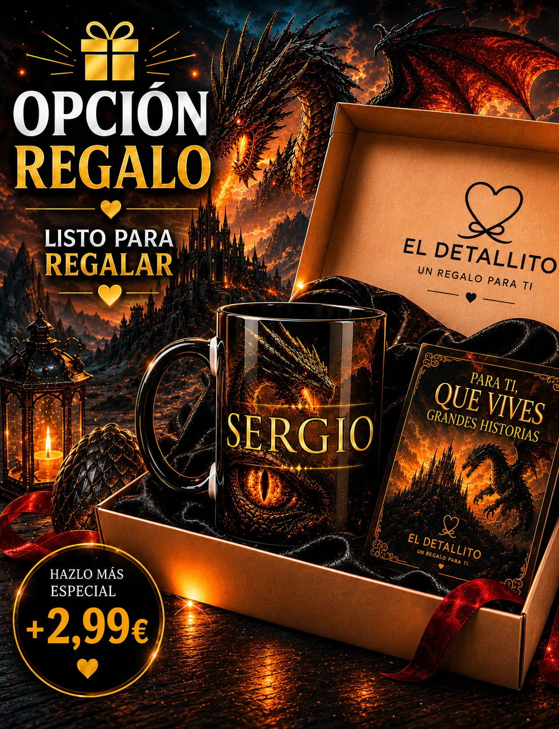 Taza personalizada inspirada en La Casa del Dragón y Juego de Tronos Black Edition con nombre y dedicatoria 6
