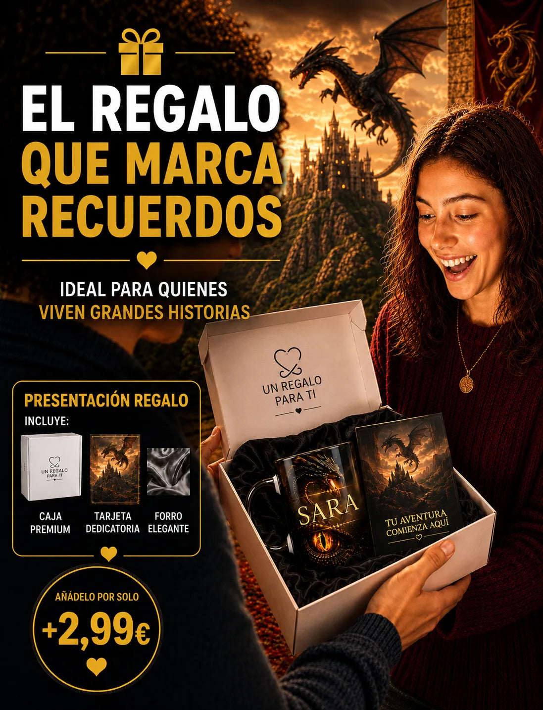 Taza personalizada inspirada en La Casa del Dragón y Juego de Tronos Black Edition con nombre y dedicatoria